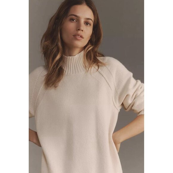 NWT Size M -Anthro Long-Sleeve Turtleneck Tulle Twofer Mini Dress (NWT US$ 228) - Picture 4 of 16